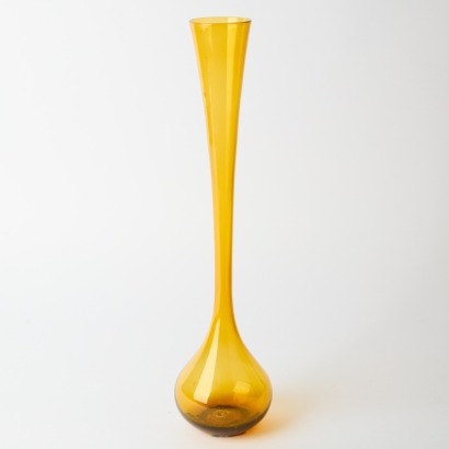 A Swedish Amber Glass Vase By Arthur Carlsson-Percy c.1960's