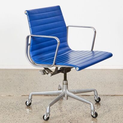 A Blue 'EA335' Group Chair by Charles and Ray Eames for Herman Miller