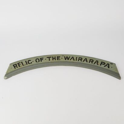 A 'Relic of the Wairarapa' Hand Painted Timber Architrave