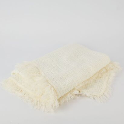 An Orlon Hand-woven Throw Blanket