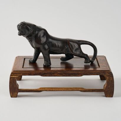 A Japanese Meiji Period Bronze 'Tiger'