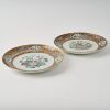 A Pair of Chinese Qing Dynasty Famille-rose &lsquo;Bird-and-Flower&rsquo; Dishes