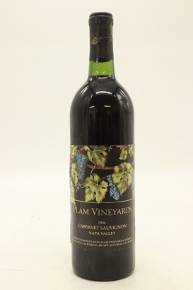 (1) 1986 Plam Vineyards Cabernet Sauvignon, California
