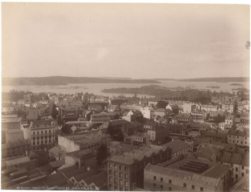 HENRY KING Sydney (Neu-Sud-Wales): Stadt und Hafen vom Thurm(sic) der Geuneralpostamted gesehen (1) (Sydney from GPO Tower looking north-east #1)