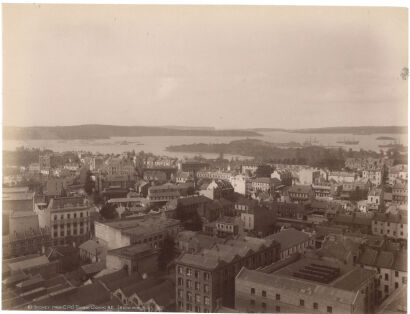 HENRY KING Sydney (Neu-Sud-Wales): Stadt und Hafen vom Thurm(sic) der Geuneralpostamted gesehen (1) (Sydney from GPO Tower looking north-east #1)