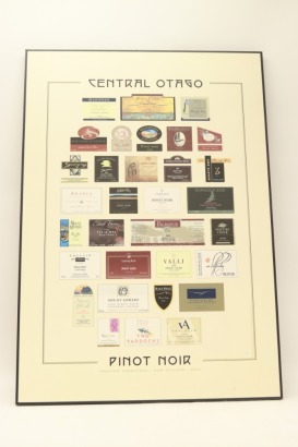 (1) Poster of Central Otago Winery Labels from the 2000 Vintage