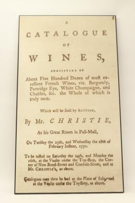 (1) Poster of a Historic Christie's Auction Advert