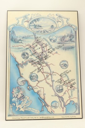 (1) Poster of Sonoma County Wine Country
