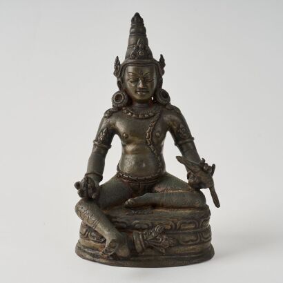 A Chinese or Nepalese Bronze Buddha
