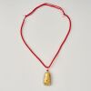 A Chinese Gold and Hetian Jade Buddha Pendant - 2