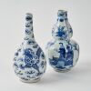 A Set of Two Chinese Blue and White &lsquo;Figural and Dragon&rsquo; Vases ( Kangxi Year Mark, Imperial Quality Mark)