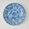 A Chinese Mid-Qing Dynasty 18th Century Blue and White Floral Dish