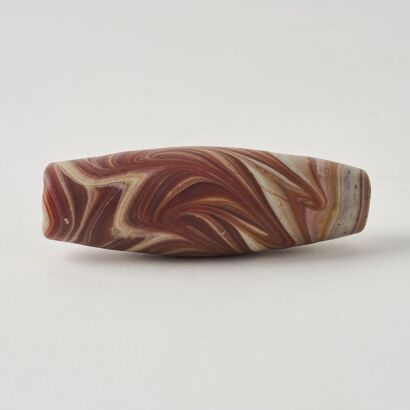 A Chinese Tibetan Aged Glass Bead (Dzi Type)