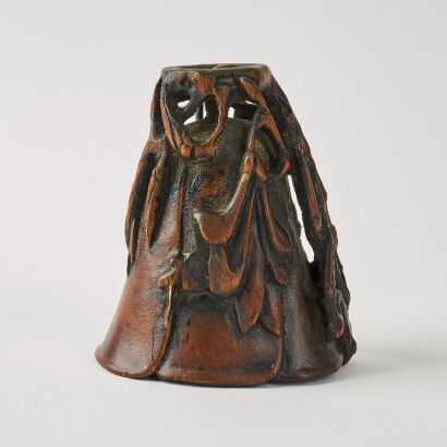 A Chinese Aged Agarwood Carved &lsquo;Rhinoceros Horn-form&rsquo; Cup