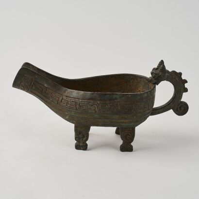 A Chinese Archaistic Ritual Bronze Pouring Vessels, YI