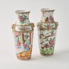 A Pair of Chinese Qing Dynasty Canton Famille-rose &lsquo;Figural&rsquo; Vases