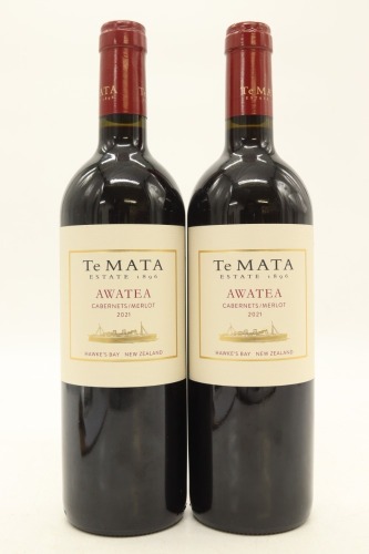 (2) 2021 Te Mata Estate 'Awatea' Cabernets - Merlot, Hawke's Bay