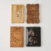 A Set of Four Chinese Qing Dynasty Carved Wood and Black Lacquer Card Cases - 2