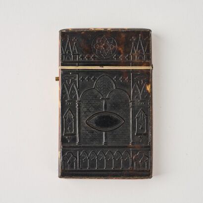 A Decorative Tortoiseshell Card Case