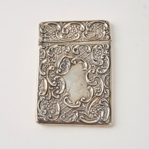 A Decorated Silver Card Case