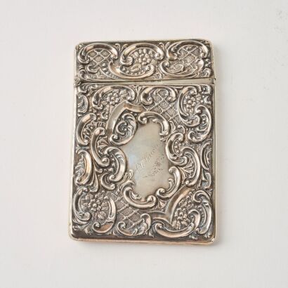 A Decorated Silver Card Case
