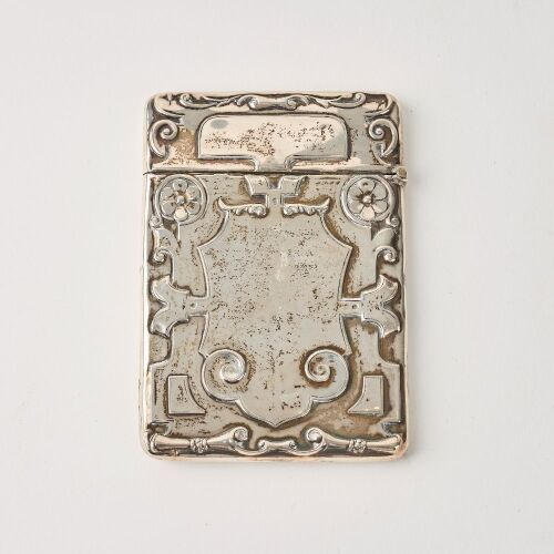 A Decorated Silver Card Case