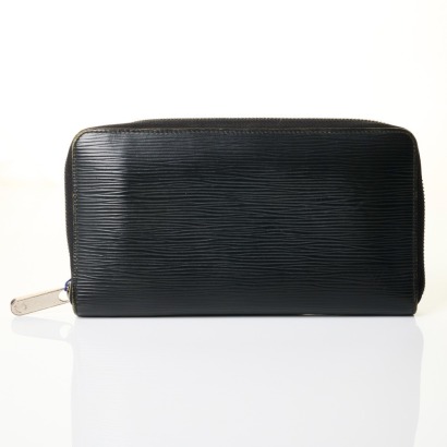 Louis Vuitton, Noir Epi Leather Zippy Wallet