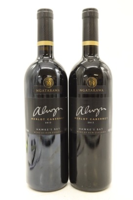 (2) 2013 Ngatarawa Wines Alwyn Winemaker's Reserve Merlot - Cabernet, Hawke's Bay