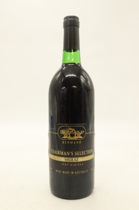 (1) 1987 Renmano Chairman's Selection Shiraz Bin 304, South Eastern Australia
