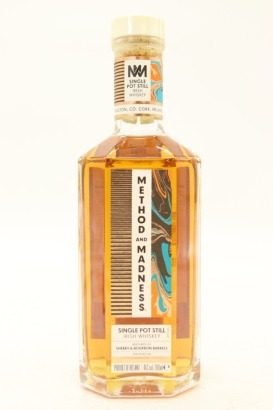 (1) Method & Madness Sherry & Bourbon Barrels Finished in French Chestnut Single Pot Still Irish Whiskey, 46% ABV