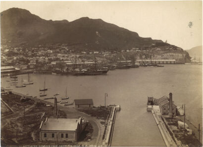 JOHN SAMUEL POWELL Lyttelton Harbour from above the Dock, NZ