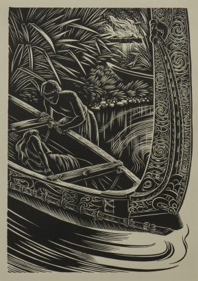E. MERVYN TAYLOR War Canoe