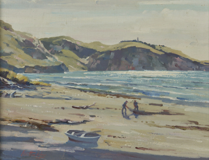 CHARLTON EDGAR The Moeraki Cliffs From Kartigi Beach