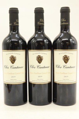 (3) 2019 Clos Cantenac, Saint-Emilion Grand Cru