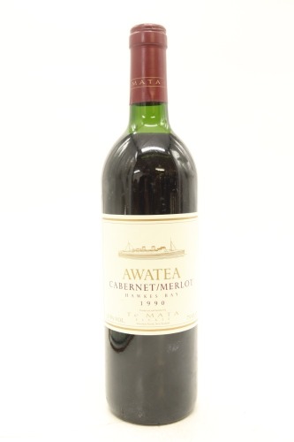 (1) 1990 Te Mata Estate 'Awatea' Cabernets - Merlot, Hawke's Bay