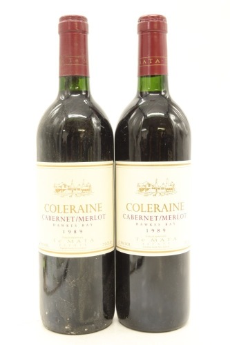 (2) 1989 Te Mata Estate Coleraine, Hawke's Bay
