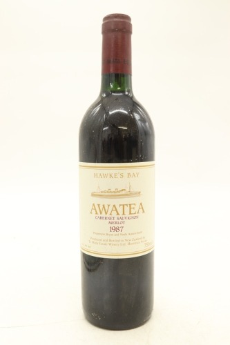 (1) 1987 Te Mata Estate 'Awatea' Cabernets - Merlot, Hawke's Bay