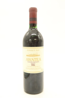 (1) 1986 Te Mata Estate 'Awatea' Cabernets - Merlot, Hawke's Bay