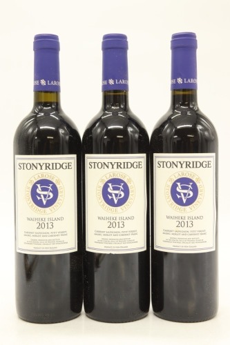 (3) 2013 Stonyridge Vineyard Larose, Waiheke Island