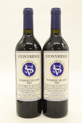 (2) 2001 Stonyridge Vineyard Larose, Waiheke Island
