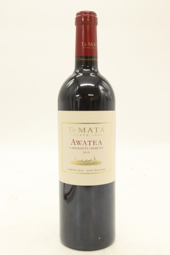 (1) 2019 Te Mata Estate Awatea Cabernets Merlot, Hawke's Bay