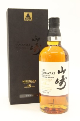 (1) The Yamazaki Mizunara Japanese Oak Cask 100th Anniversary 18 Year Old Japanese Single Malt Whisky, 48% ABV (GB)