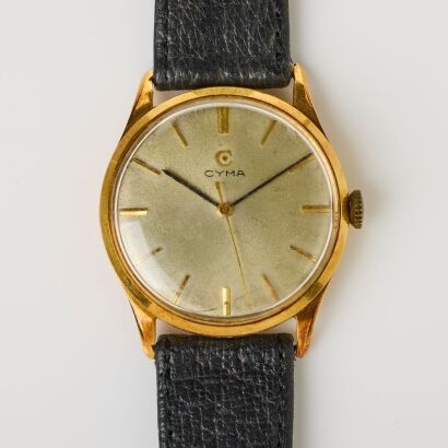 18ct Yellow Gold, CYMA Hand-wound Wristwatch, circa 1960's-1960's