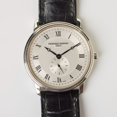 Stainless Steel, Frederique Constant Slimline Quartz Wristwatch, circa 2010's