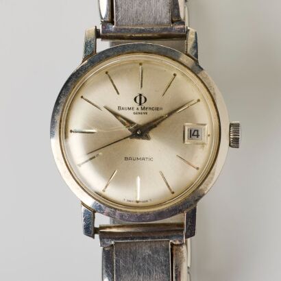 Stainless Steel, Baume et Mercier Baumatic Automatic Wristwatch, circa 1960's - 1970's
