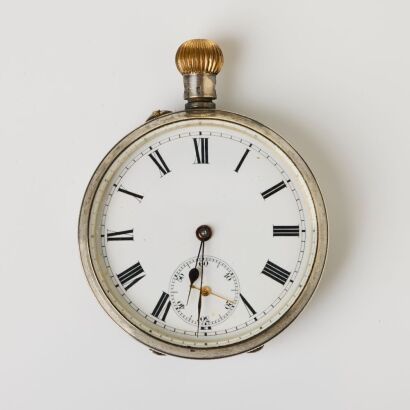.935 Silver, Baume & Co. Swiss Open-Faced Pocket Watch, circa 1900's