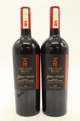 (2) 2022 Church Road Grand Reserve Merlot - Cabernet Sauvignon, Hawke's Bay