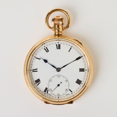 9ct Rose Gold, Dimier Freres & Cie, Dennison Cased Open-faced Pocket Watch, hallmarked Birmingham 1920