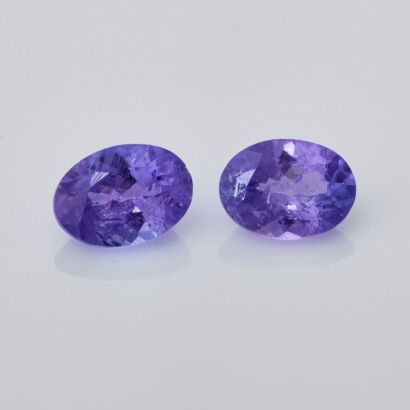 Loose, Pair of 1.90ct, Oval Cut Tanzanites