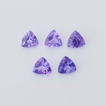 Parcel of Five, Loose 2.31ct Trilliant Cut Tanzanites